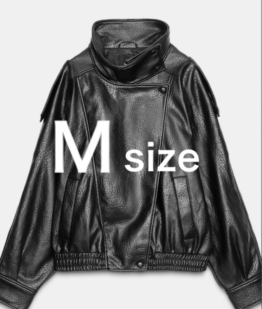 【laaan】ZARA フェイクレザージャケット Mサイズ