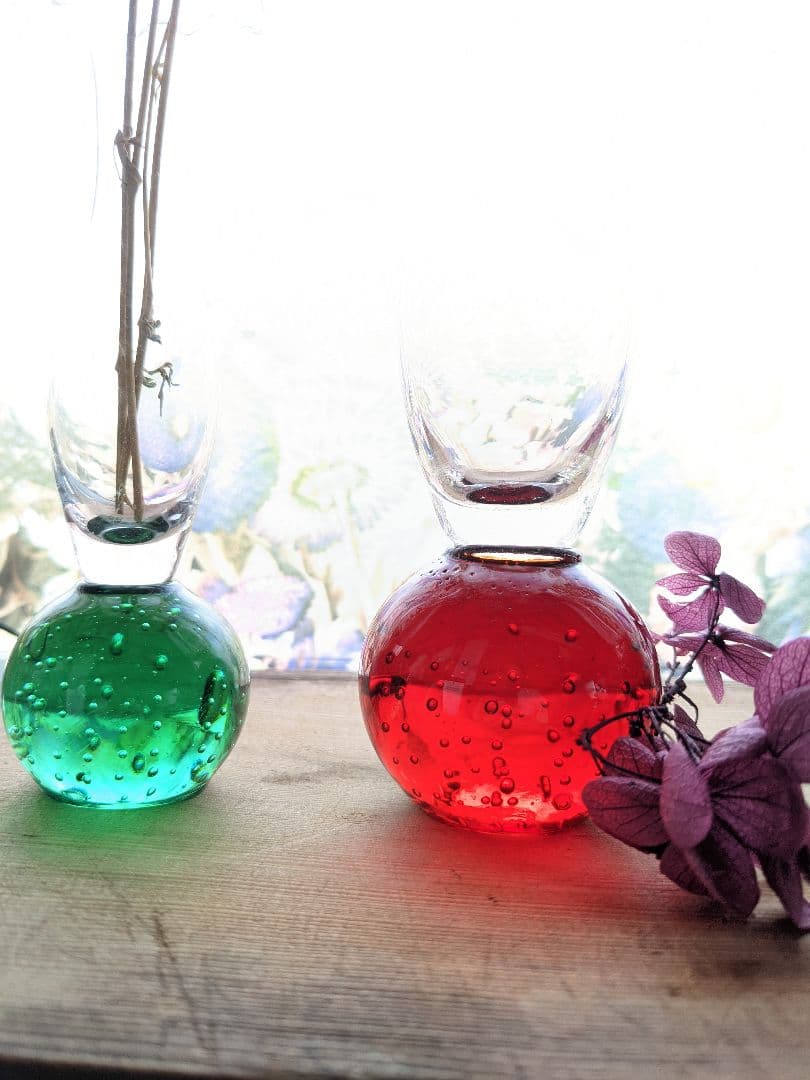 最終価格綺麗なグリーンのビンテージ一輪挿しLサイズ