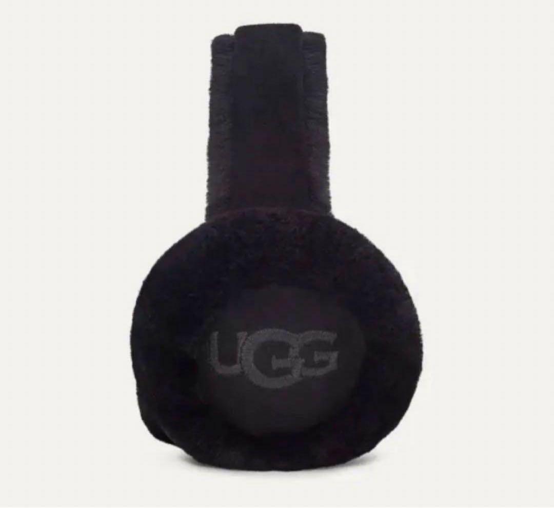 UGG ブラックファーイヤーマフ　シープスキン　　日本完売品