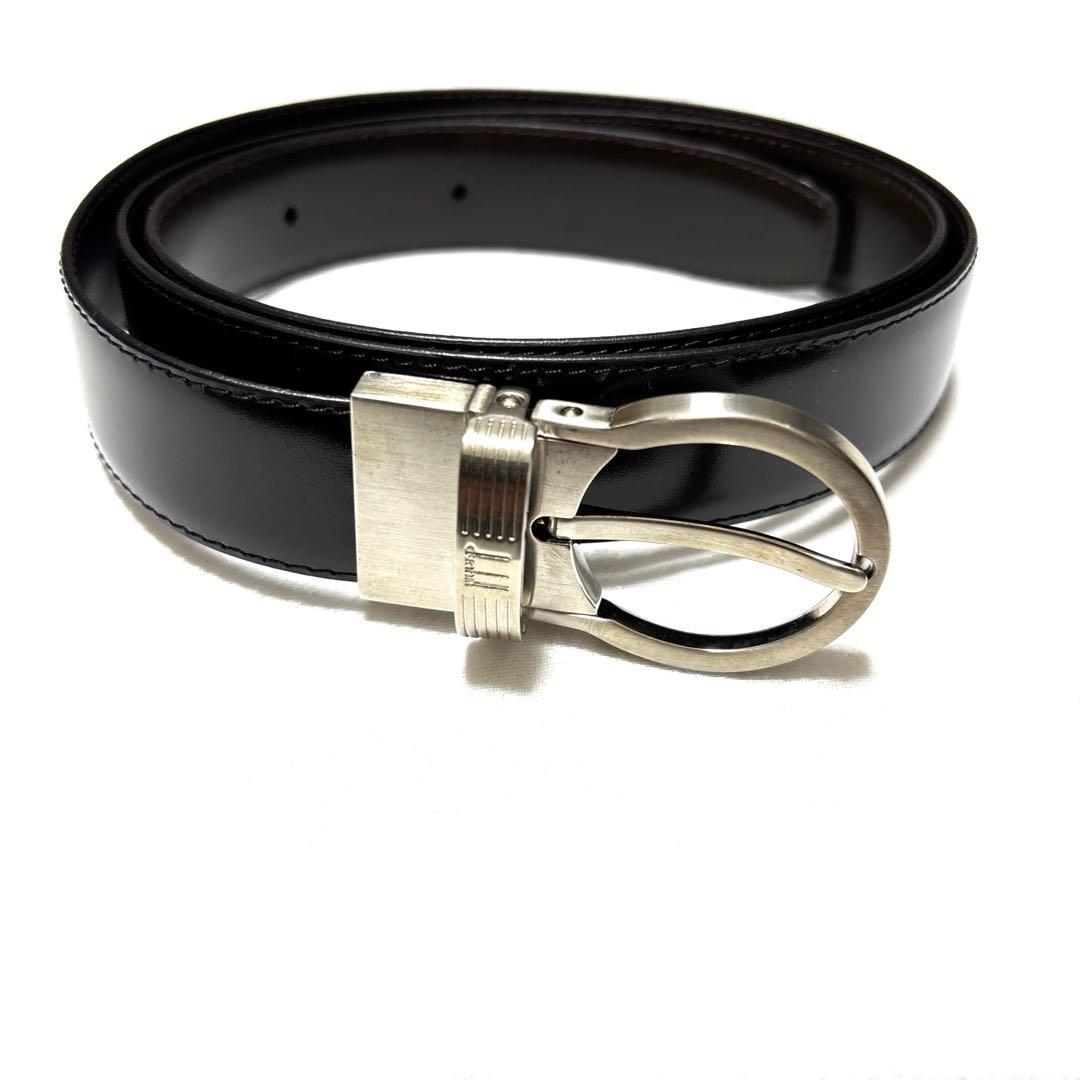 新品　dunhill ダンヒル　ベルト　リバーシブル　ブラック　ダークブラウン