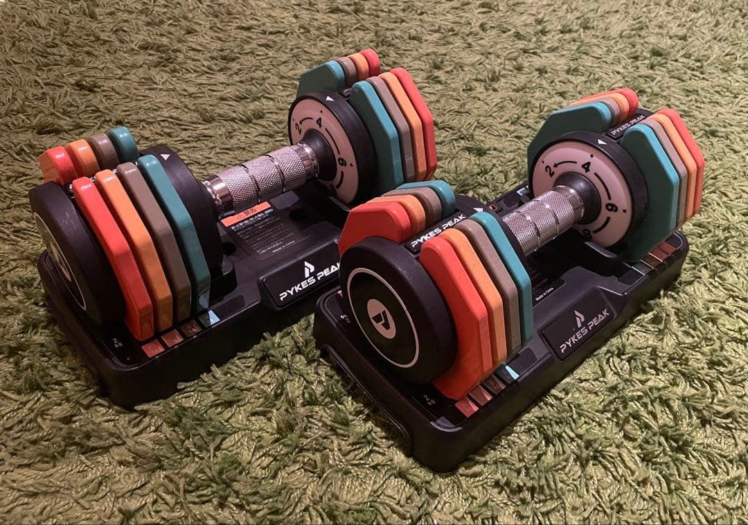 PYES PEAK 可変式ダンベル 10kg×2個セット