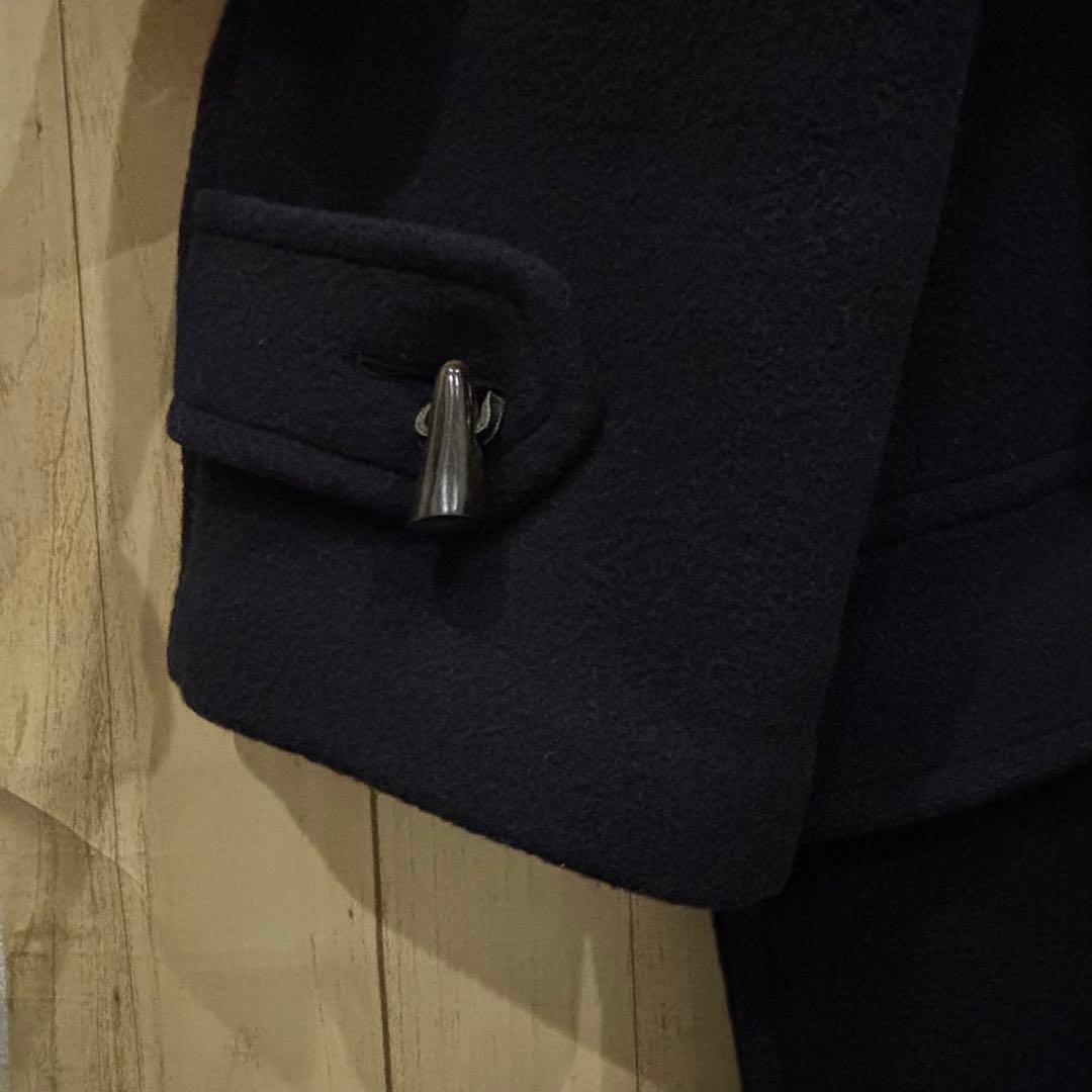 [美品　英国製] バーバリー　ノバチェック　ロング丈　ダッフルコート　ネイビー