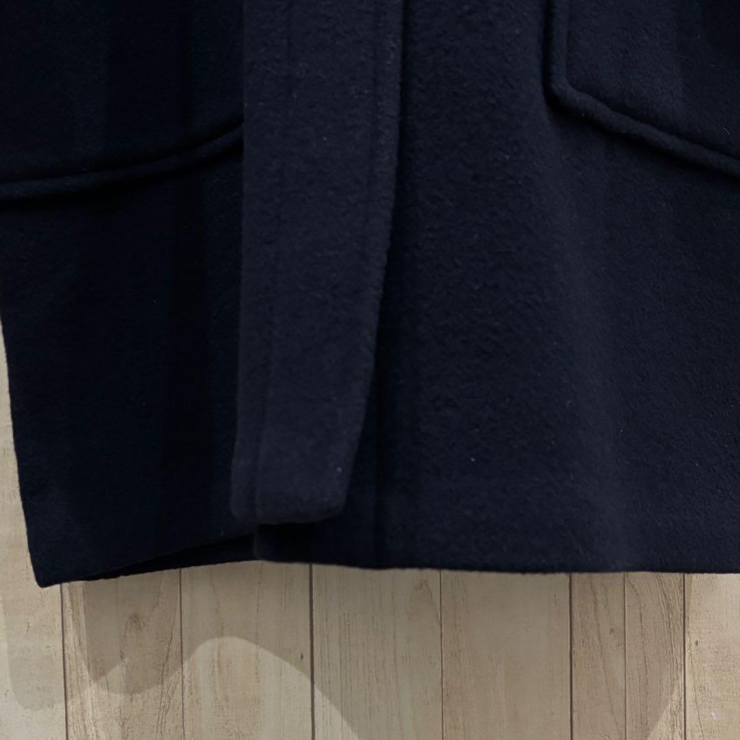 [美品　英国製] バーバリー　ノバチェック　ロング丈　ダッフルコート　ネイビー