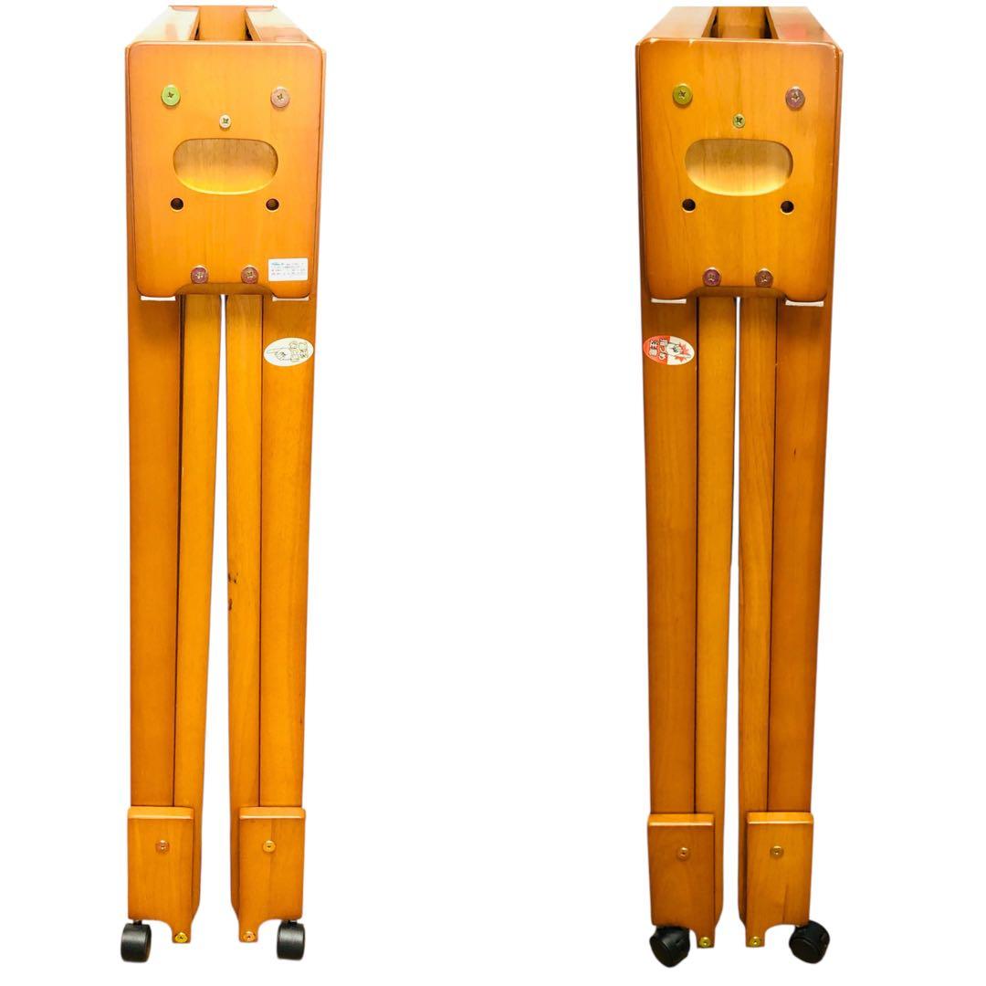 日本製　ひのき　すこのベッド　シングル　折りたたみ　キャスター付