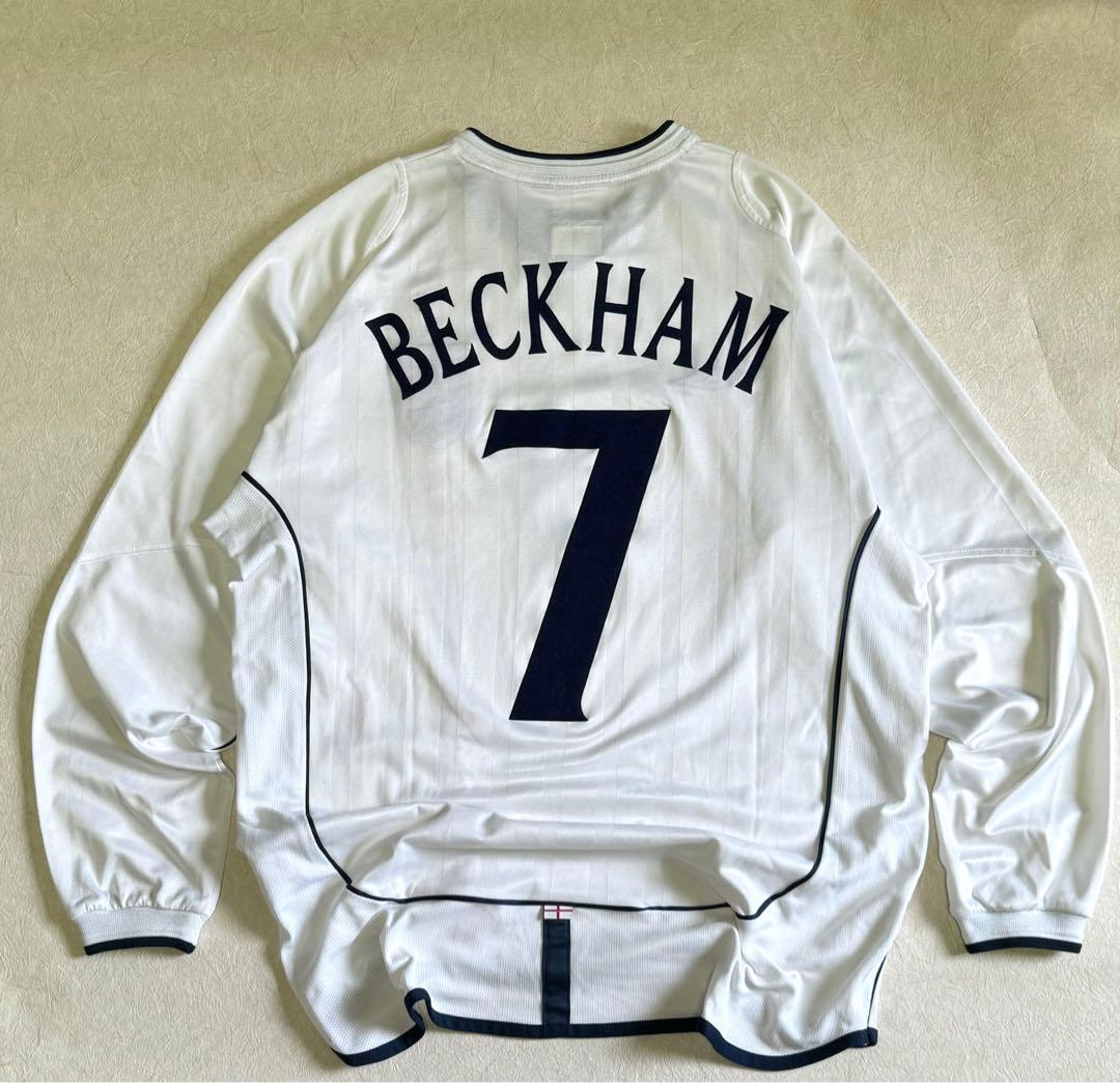 アンブロ　イングランド代表　ベッカム　長袖　ユニフォーム　ゲームシャツ