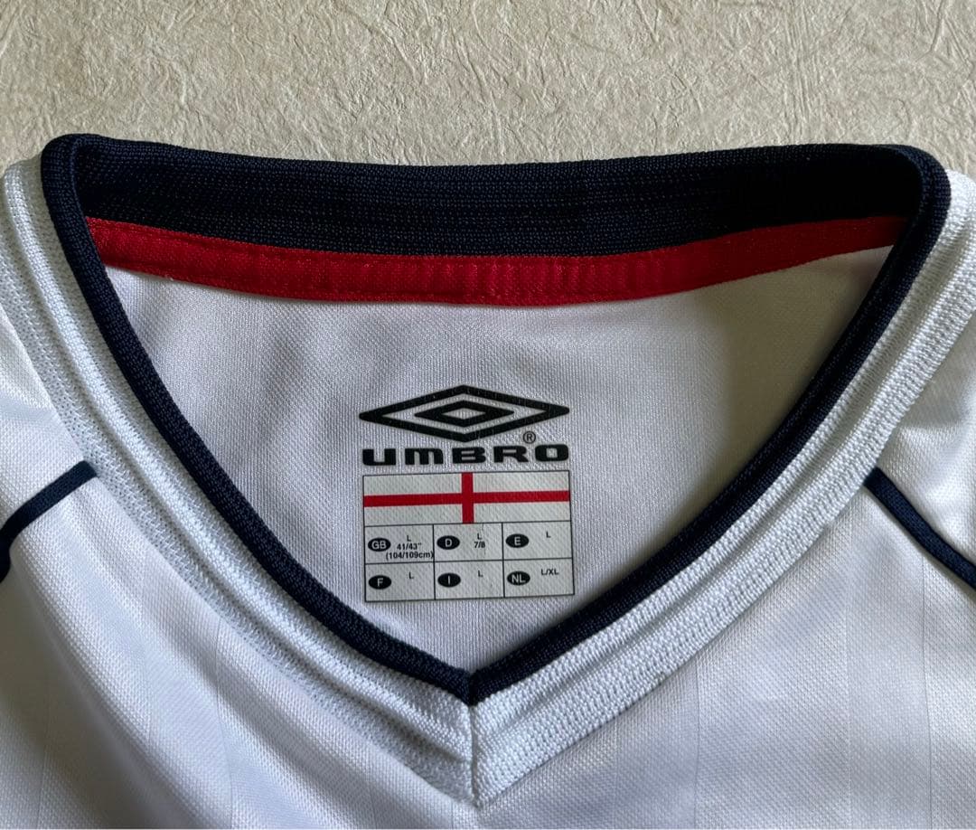 アンブロ　イングランド代表　ベッカム　長袖　ユニフォーム　ゲームシャツ