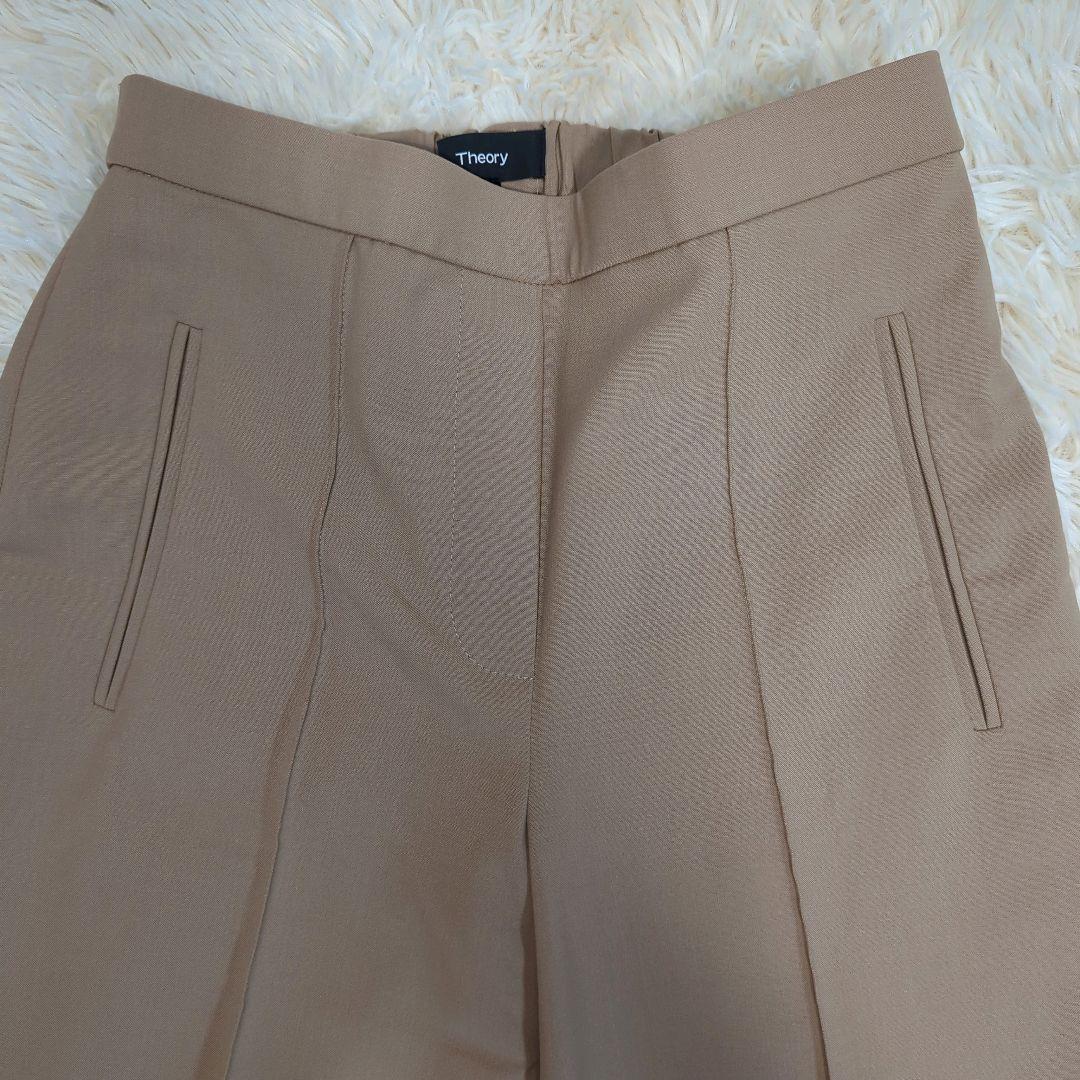 美品 Theory キャメルカラー パンツスーツ セットアップ Sサイズ