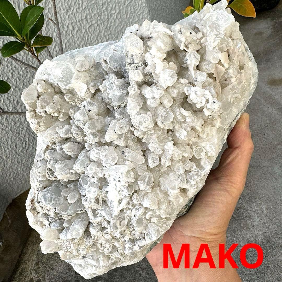 M1865☆重晶石共生水晶クラスター3.4Kg☆尾去沢鉱山産☆N50612