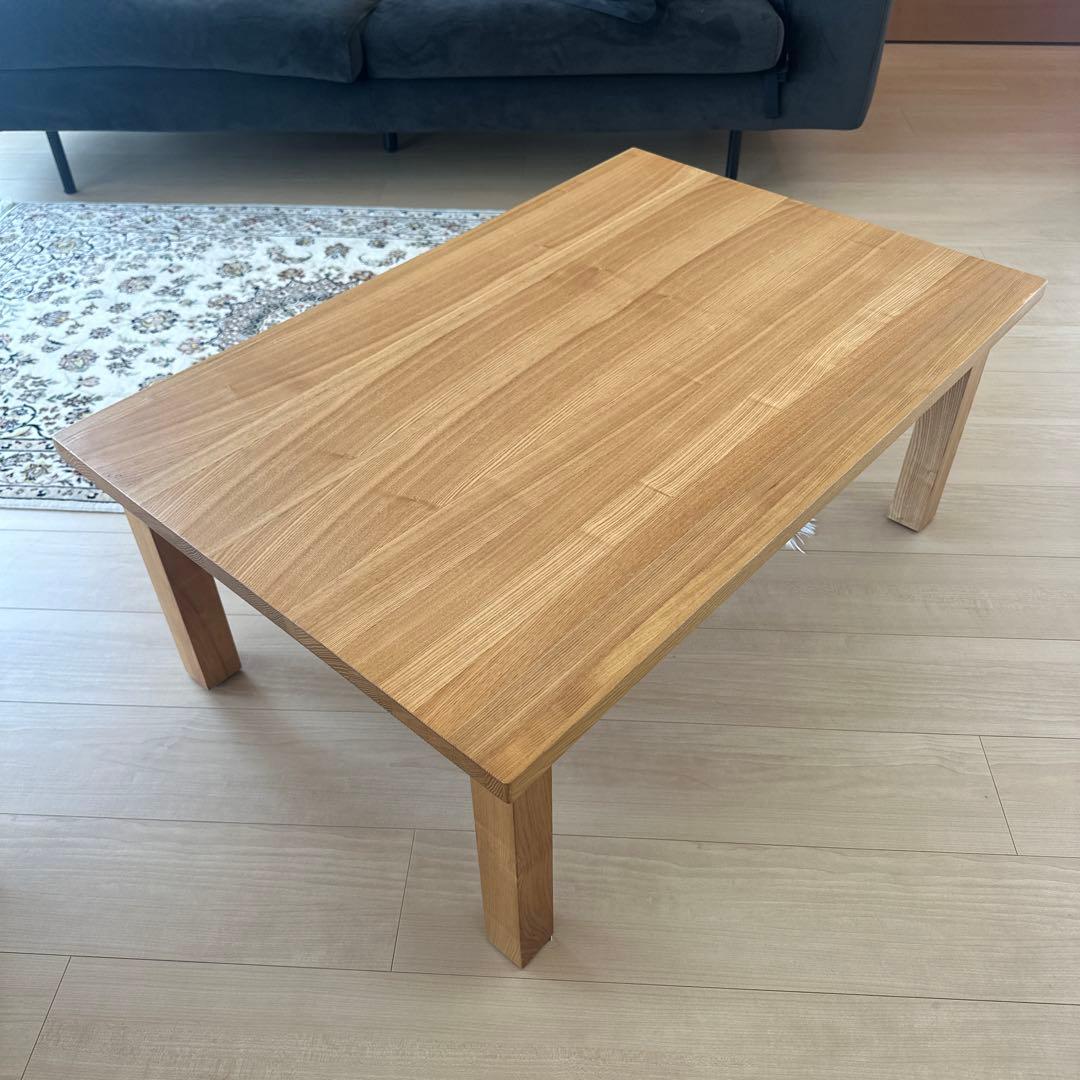 無印良品　オーク材ローテーブル　90×60×35