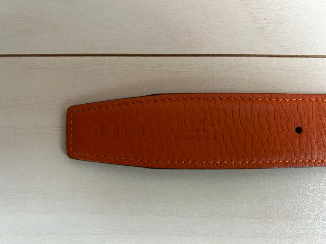 【お値下げ中】HERMES レザー ベルト ブラック（85cm）