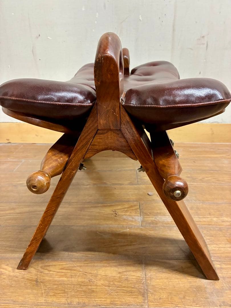 管438☆スペイン製☆キャメルチェアー☆ラクダスツール☆オットマン