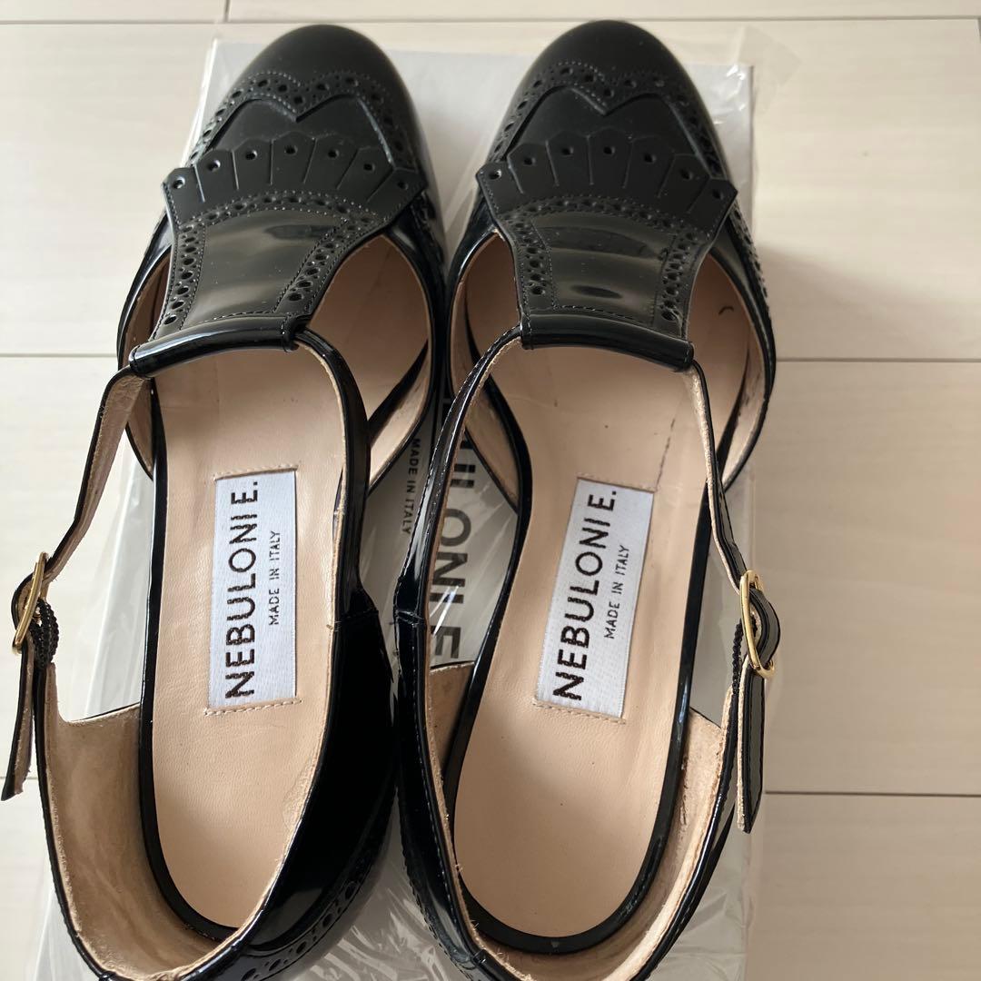 Plage2023【 NEBVLONI E .】ウイングチップストラップシューズ