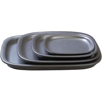 【廃盤品】柳宗理セラミック プラター＆角大プレート 白黒各2枚の4枚セット