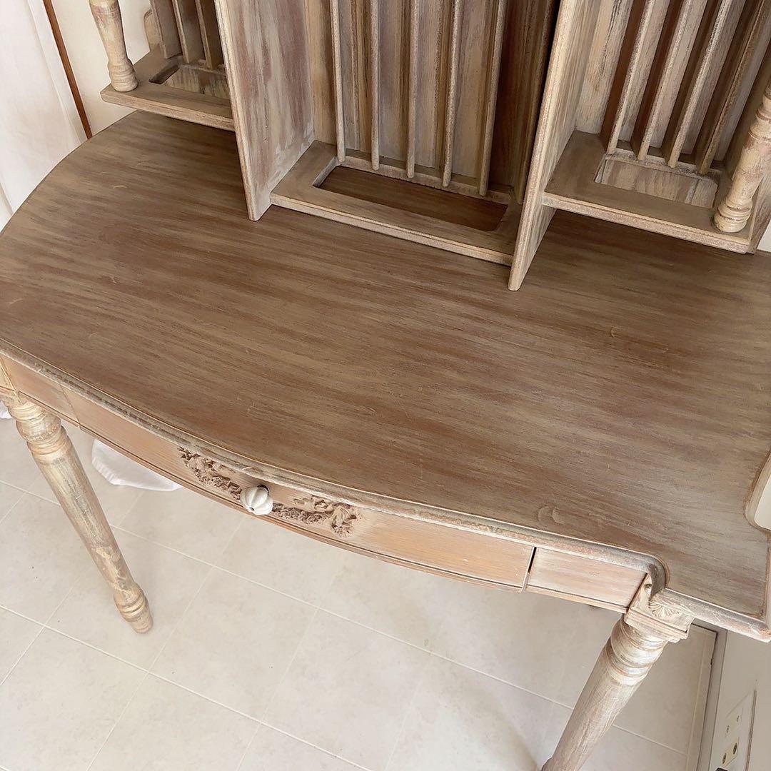 フランス製　アンティーク　シャビーシック　デスク　飾り棚　フレンチシャビー　机