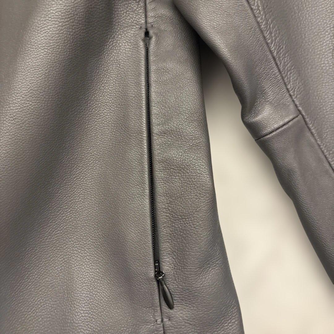 【美品✨】レリル LELILL ラム 革　ジャケット ノーカラー