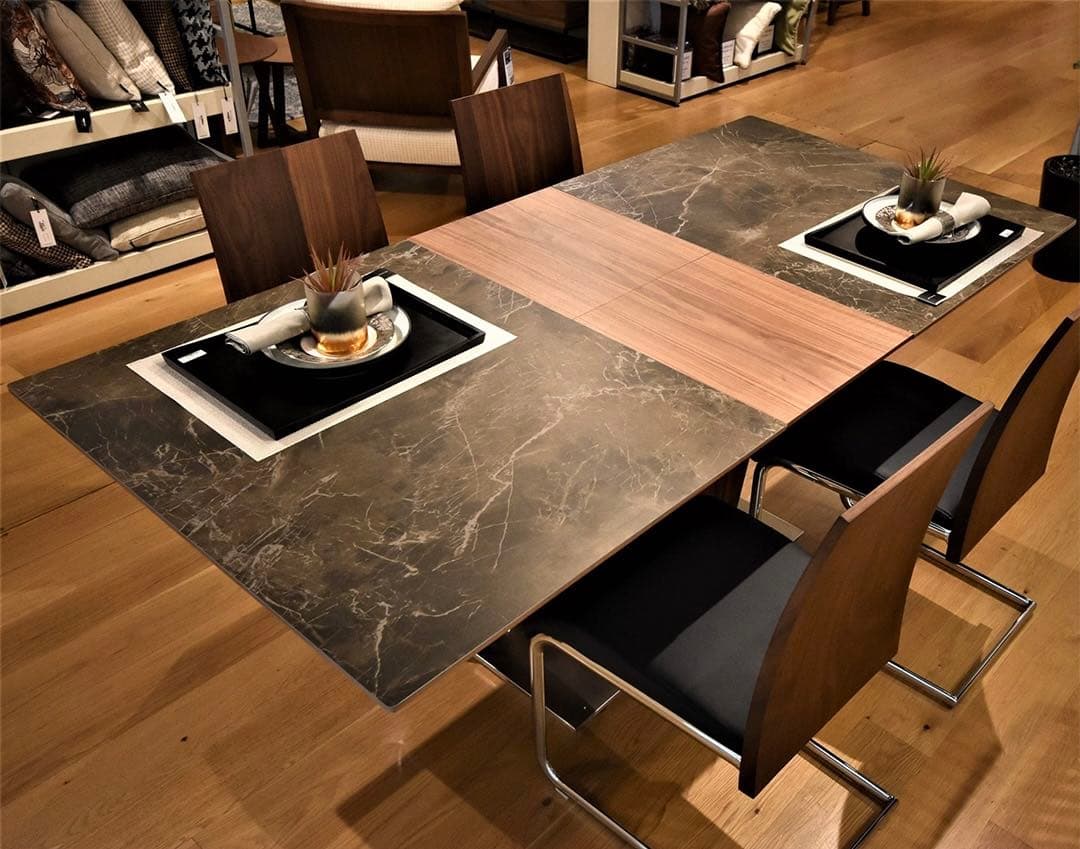 アレッタ　エクステンションダイニングテーブル　セラミック天板Sサイズ