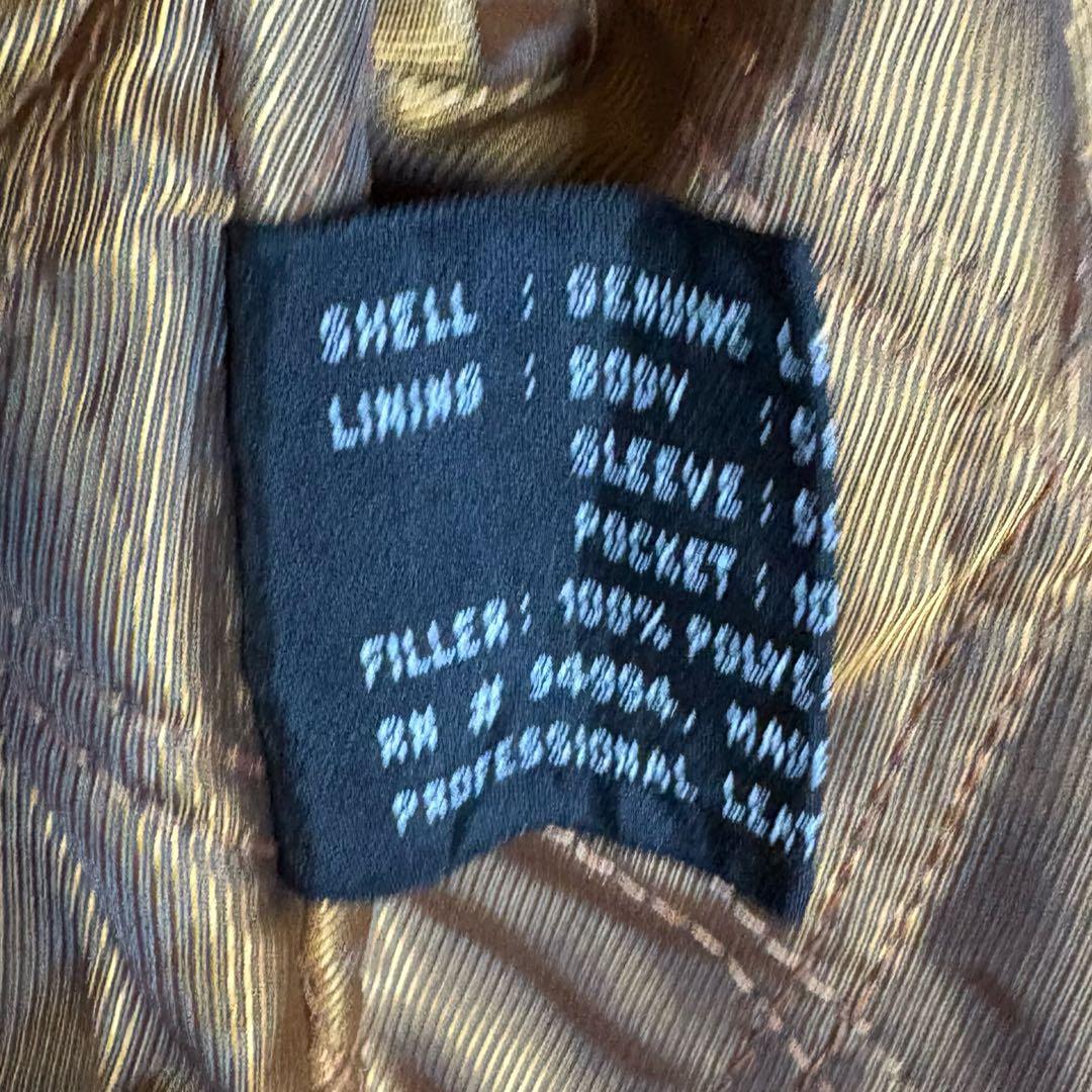 古着 本革レザージャケット 茶色 XL ジップアップ ブルゾン ブラウン革ジャン