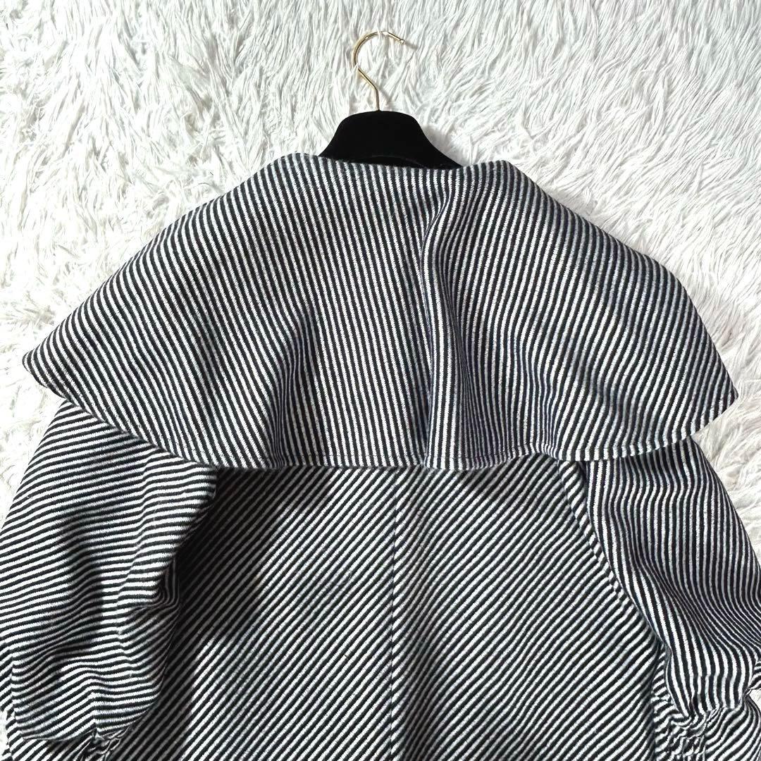 新品未使用タグ付き✨AMERI 2WAY ケープパフスリーブ コート　S 黒白