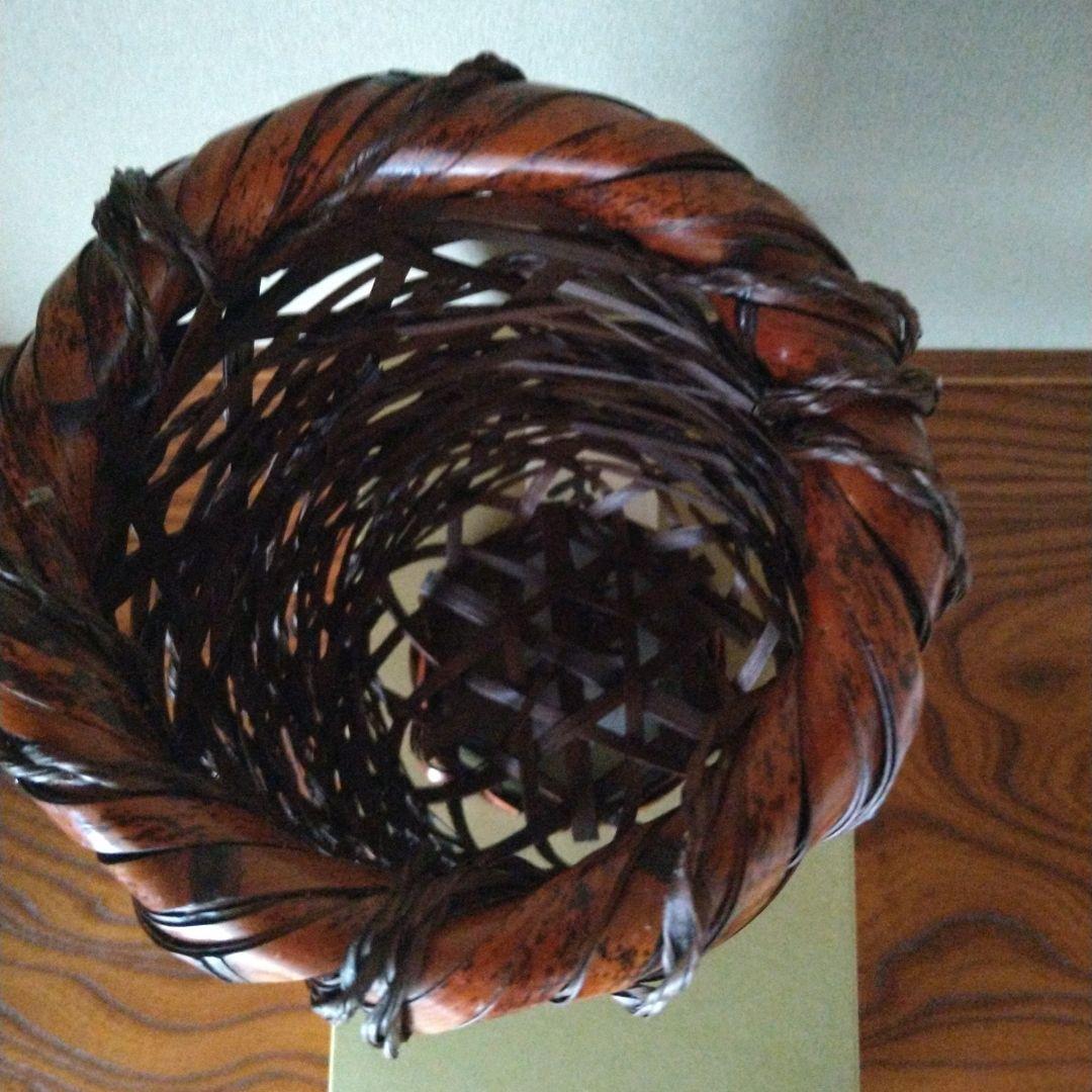 華道　花器　花筐 竹製 化粧箱入り