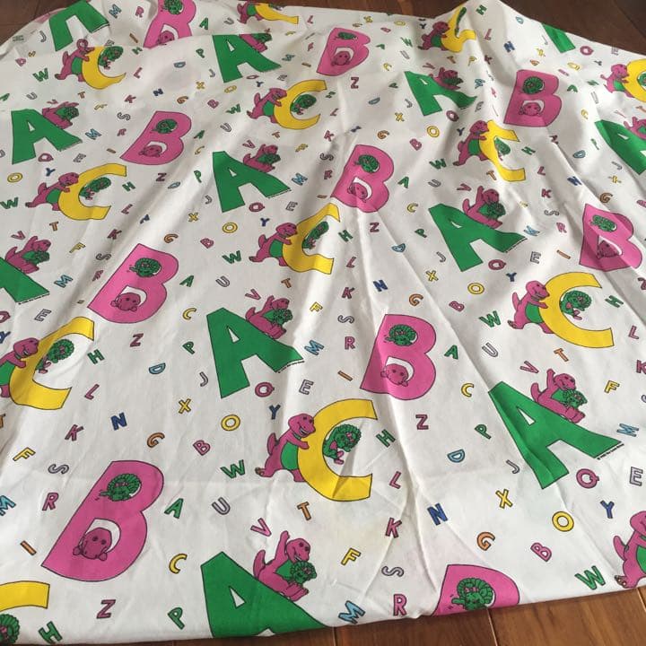 Barney アルファベット ビンテージシーツ② 未使用品