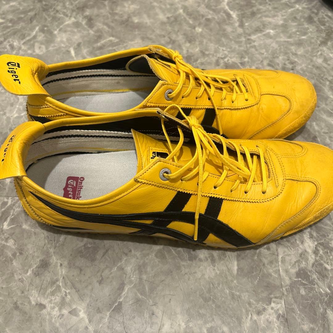 onitsuka tiger オニツカタイガー イエロー レザー スニーカー