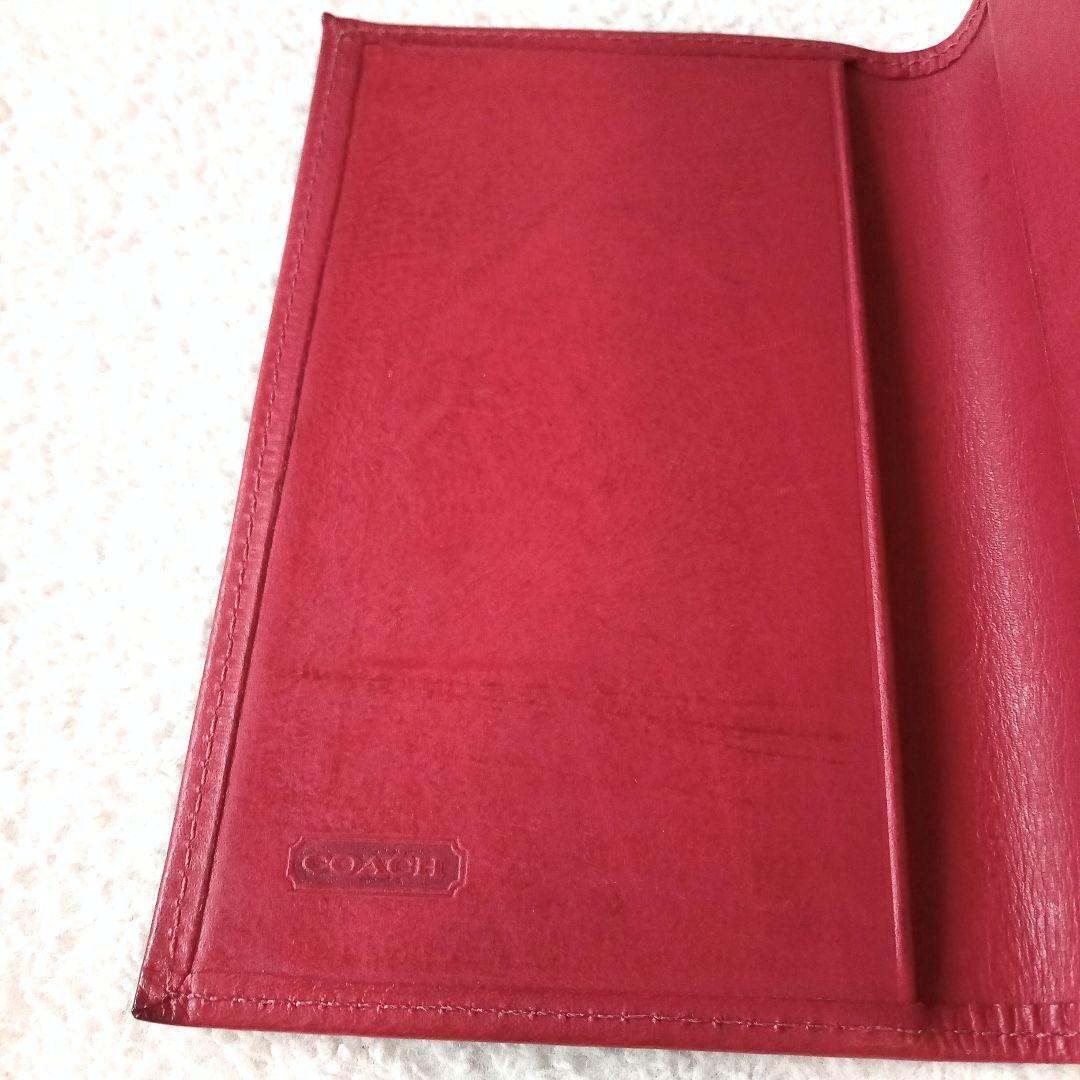 【オールドコーチ】COACH レザー パスポートケース 赤