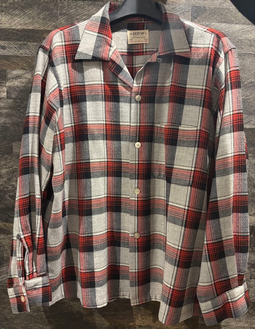 ARROW ヴィンテージ　オンブレ　60s 開襟シャツ USA