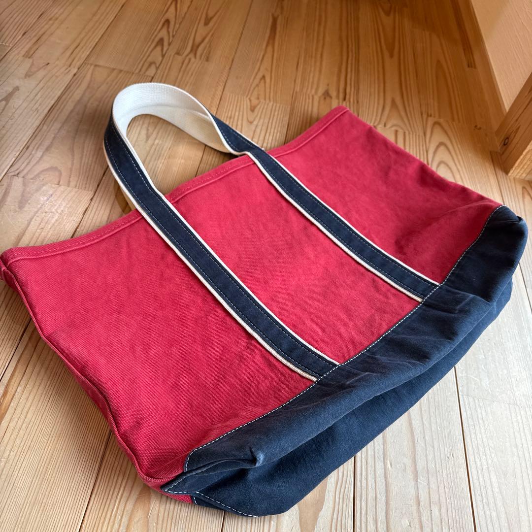 【レア＆極美品】sita paranticaキャンバストートLレッド×ネイビー☆