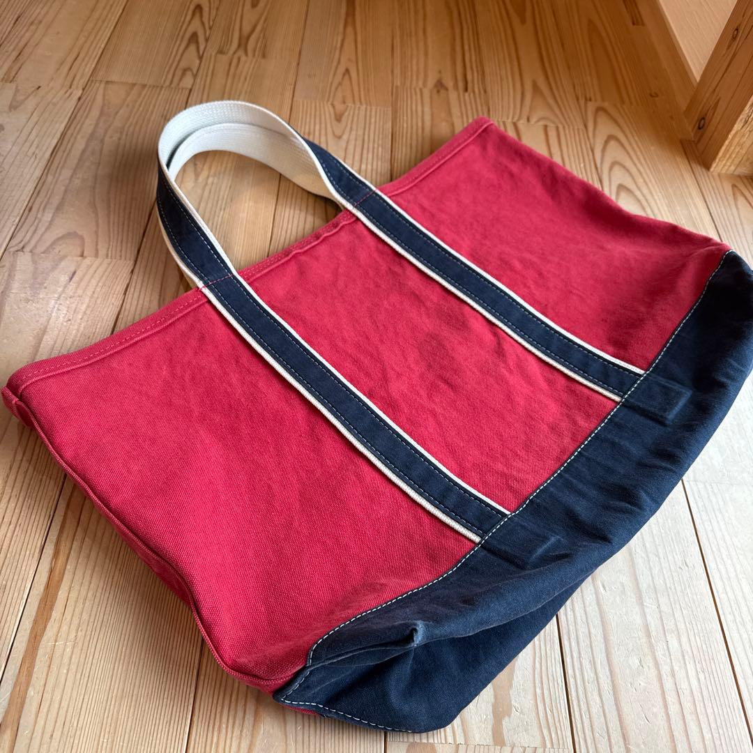 【レア＆極美品】sita paranticaキャンバストートLレッド×ネイビー☆