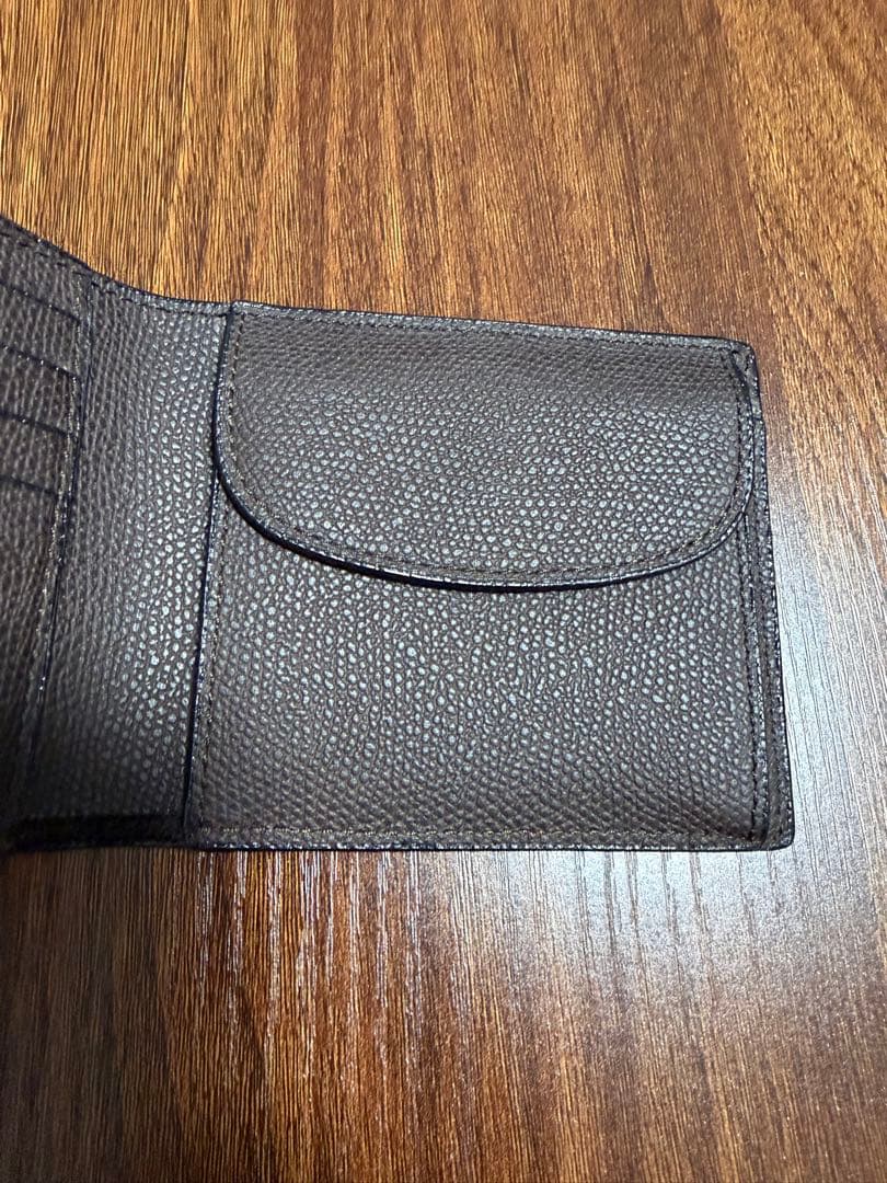 最終値下げValextra 二つ折り財布 小銭入れ付き ブラウン