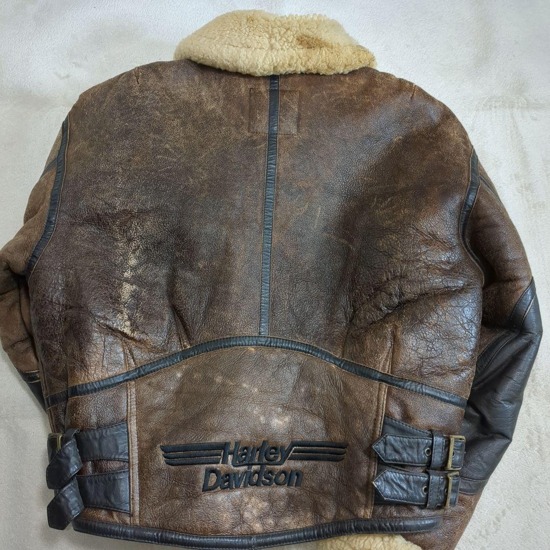 ハーレーダビッドソン B-3 ムートン ジャケット Lサイズ ライダース