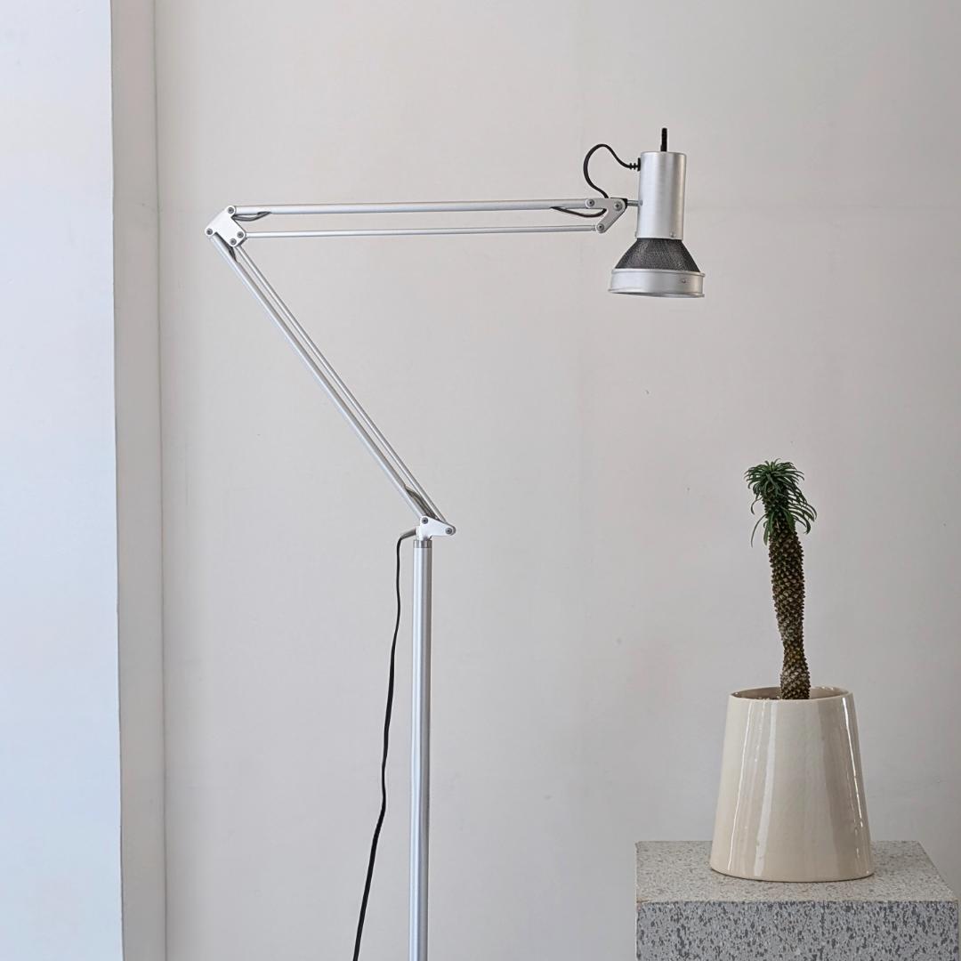 ビンテージ 無印 90年代 スチールメッシュ×アルミ スタンドライト 照明 希少