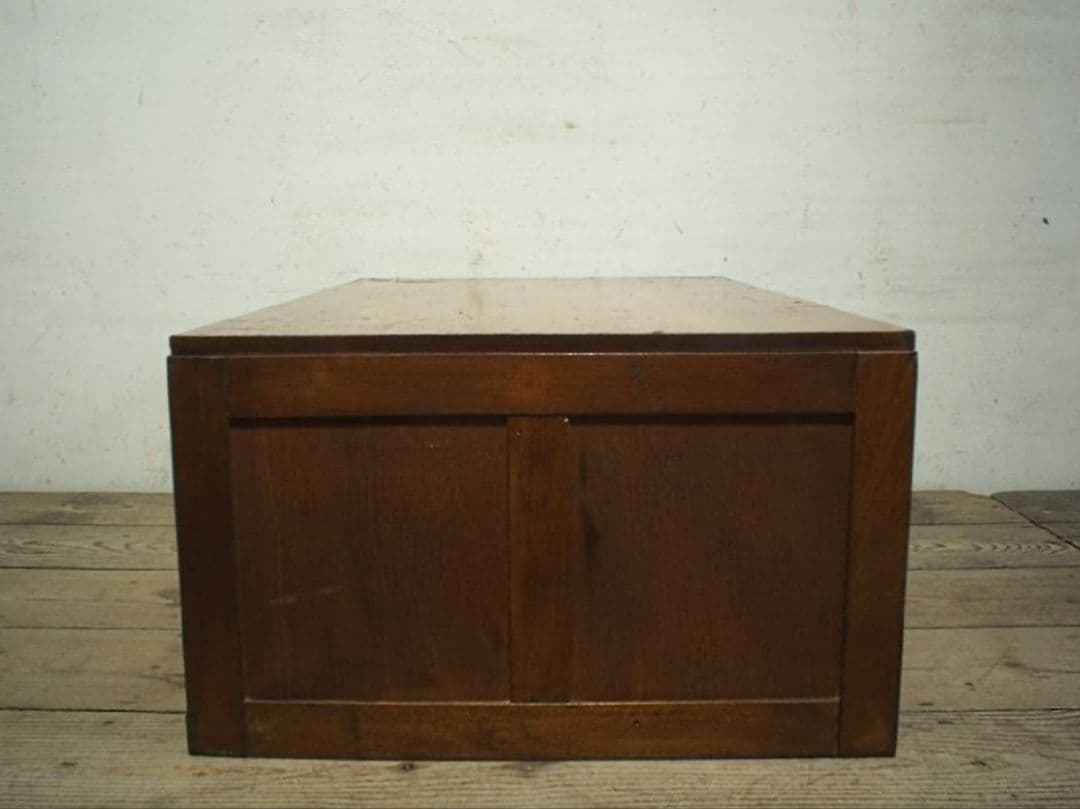 1044 ビンテージ　ロータイプの片袖机　ローテーブル　展示台　収納棚　レトロ