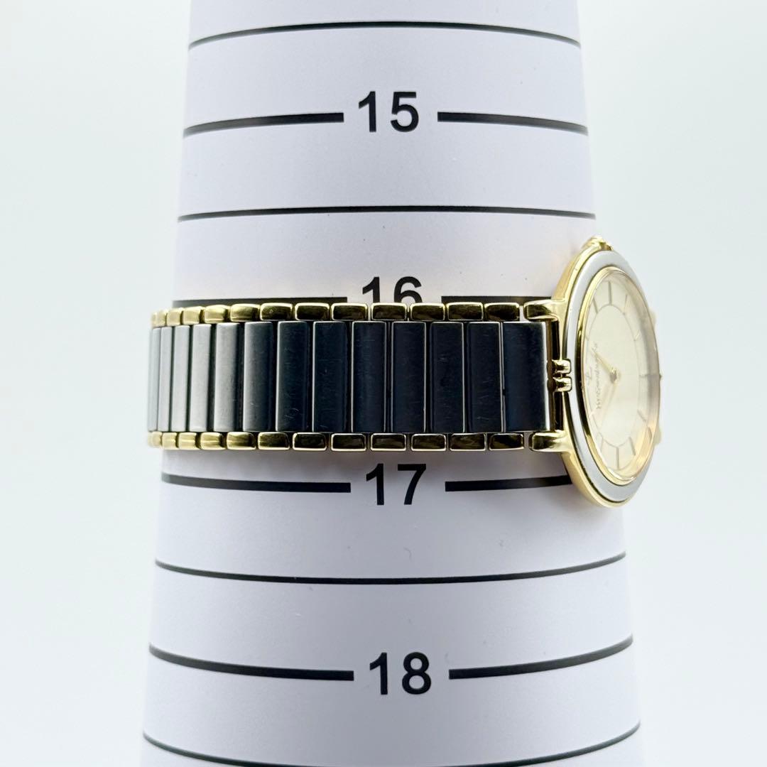 ✨新品電池・稼働✨サンローラン 腕時計 クォーツ ラウンド コンビ 男女兼用