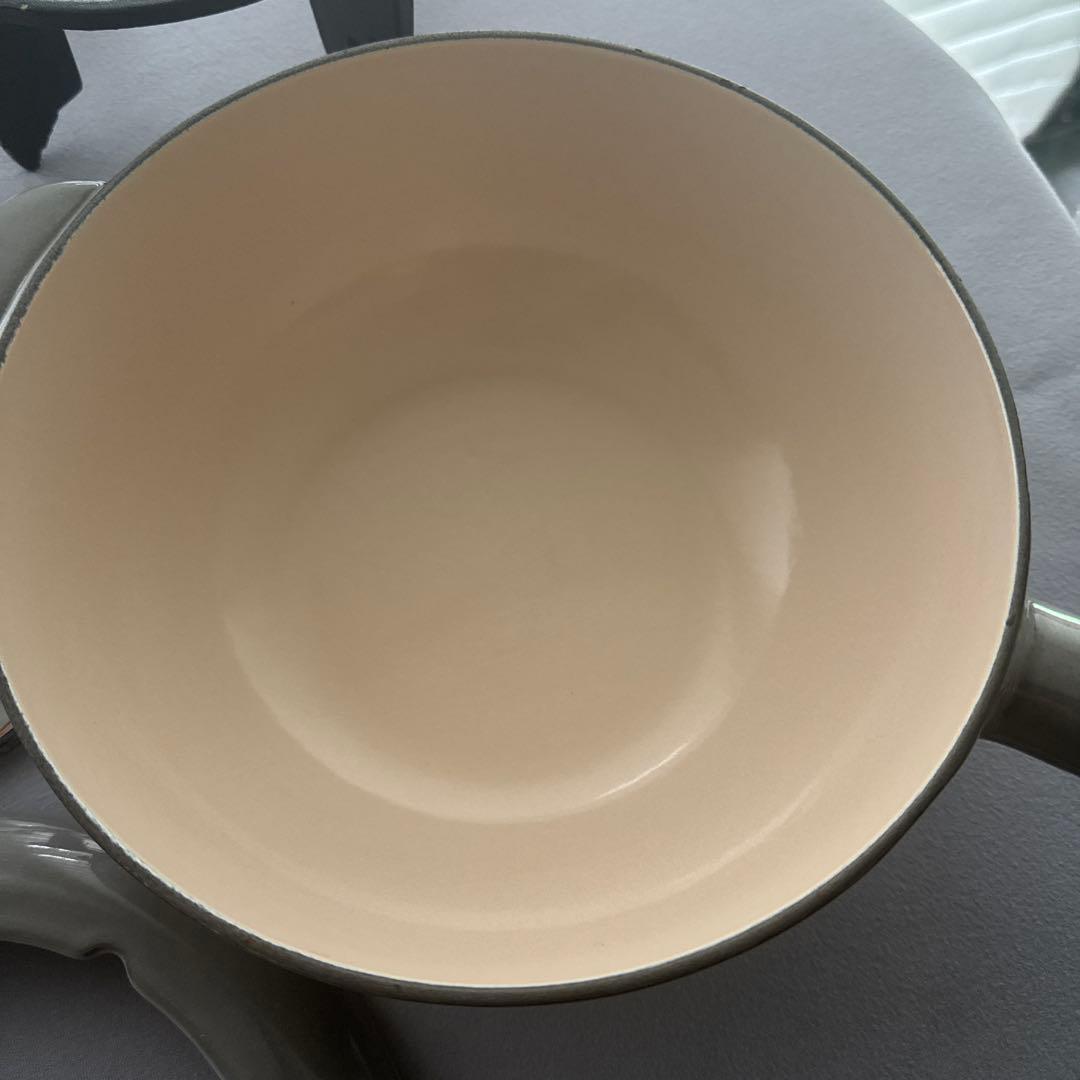 ストウブ　 フォンデュ鍋 グレー 陶器 フォーク5本付き