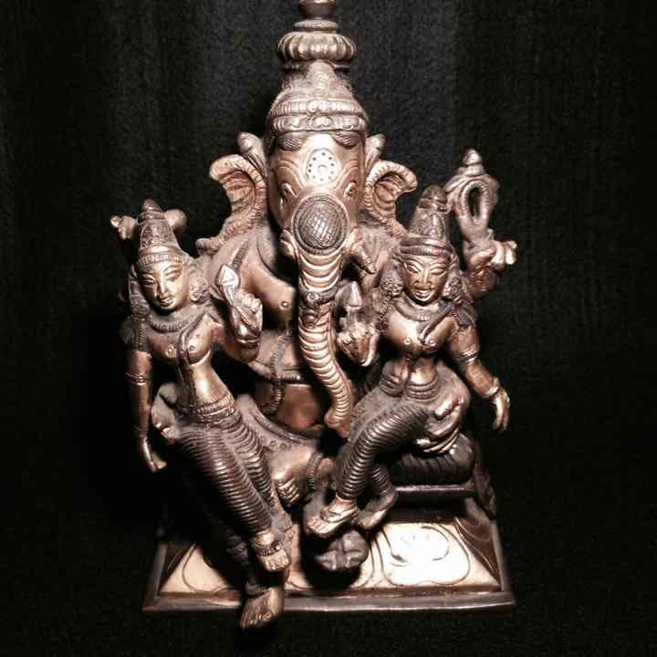 インド神様 ガネーシャブロンズ置物