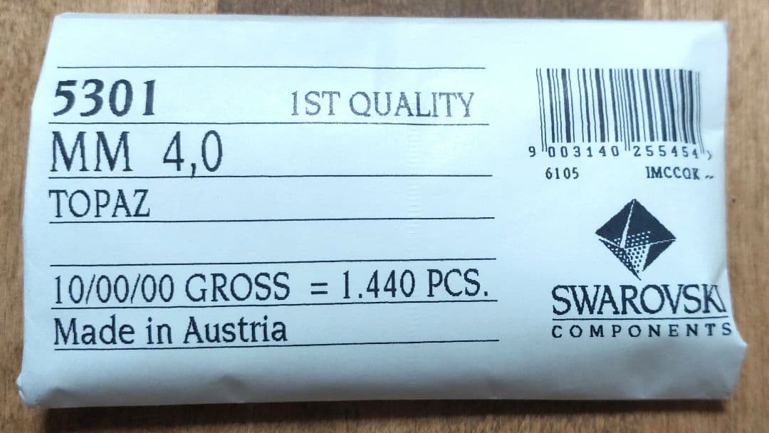 【再販売】SWAROVSKI トパーズ #5301 4mm 1440個