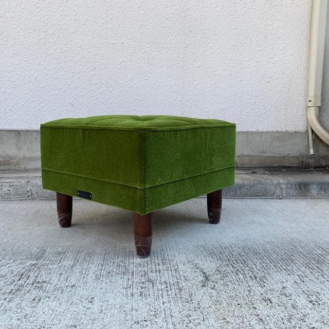 ほぼ未使用品｜カリモク60｜オットマン｜モケットグリーン｜
