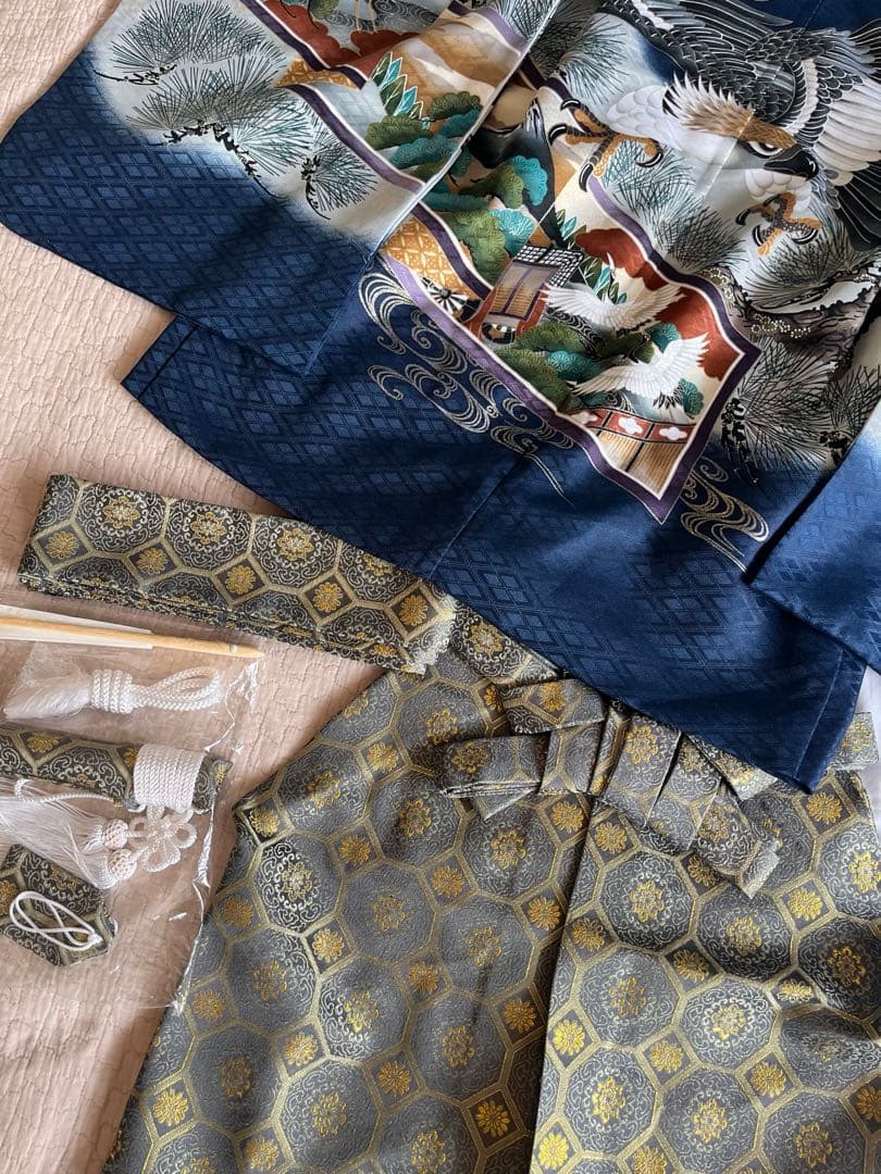 七五三 5歳 男の子 着物　羽織　フルセット