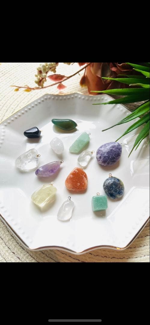 NO.531 ピアス　イヤリング　チャーム　手染めビーズ　クリスマス