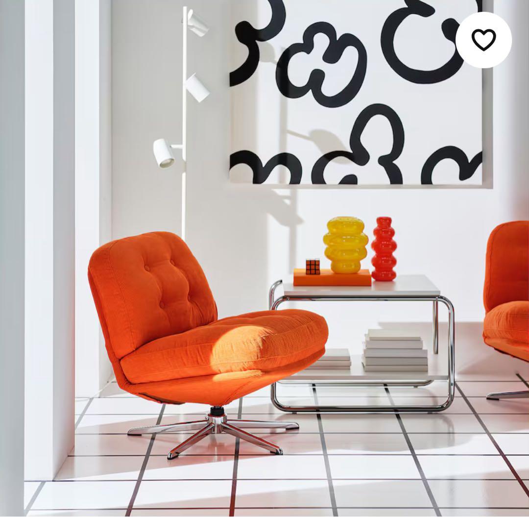 {新品♦︎♢未開封}イケア ディヴリンゲ 回転パーソナルチェア 椅子 ソファ