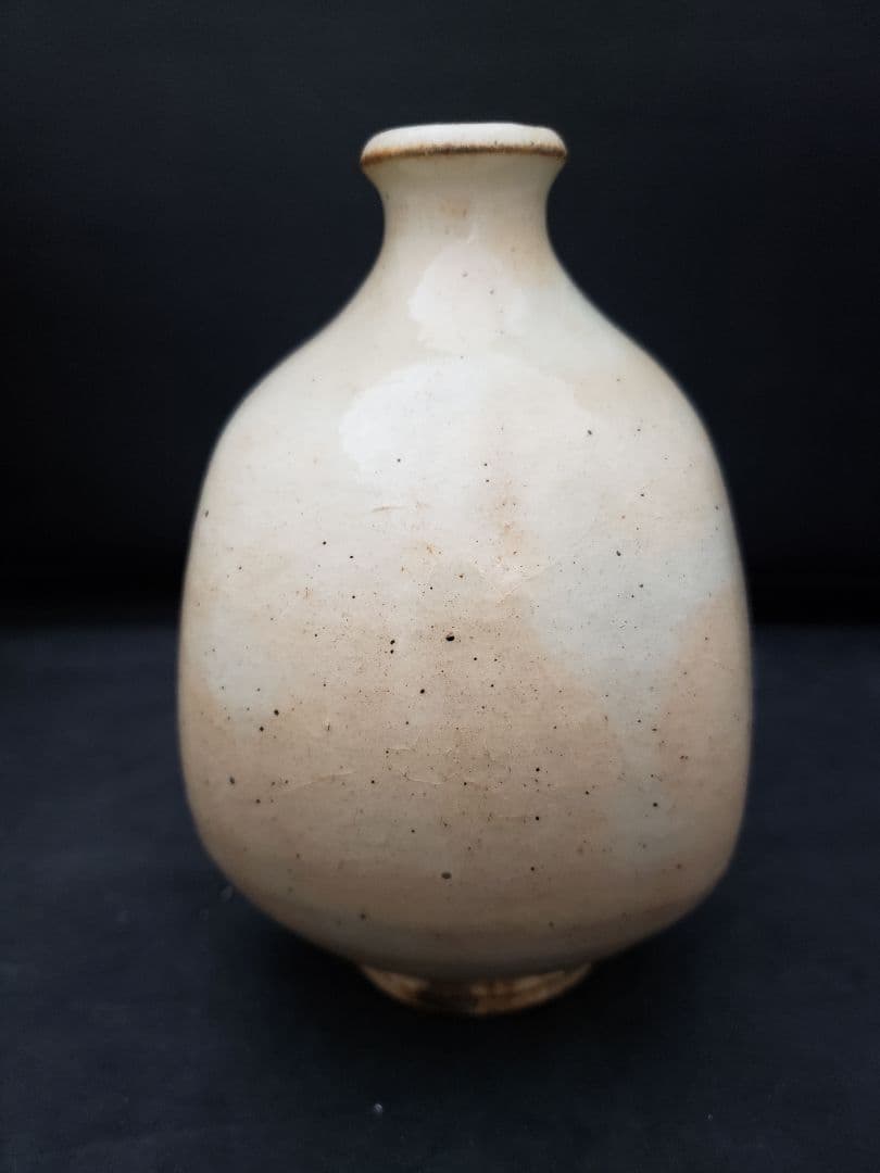 波佐見焼　水司章　扁型壺　洛司庵　川添貞秀　草花　一輪挿し　有田焼