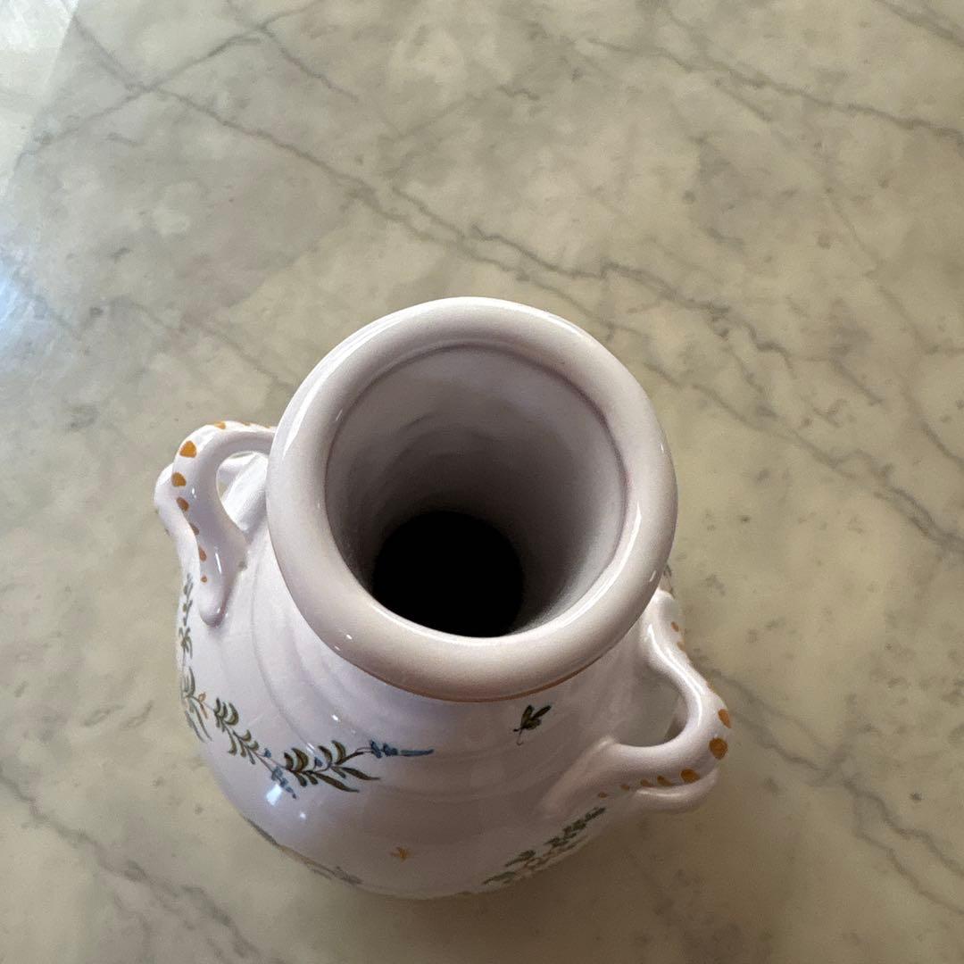 フランス　アンティーク　ヴィンテージ　ムスティエ　フラワーポット　花瓶　逸品