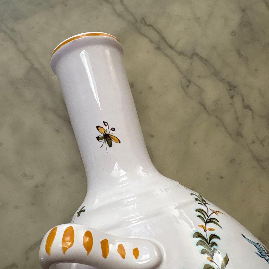 フランス　アンティーク　ヴィンテージ　ムスティエ　フラワーポット　花瓶　逸品