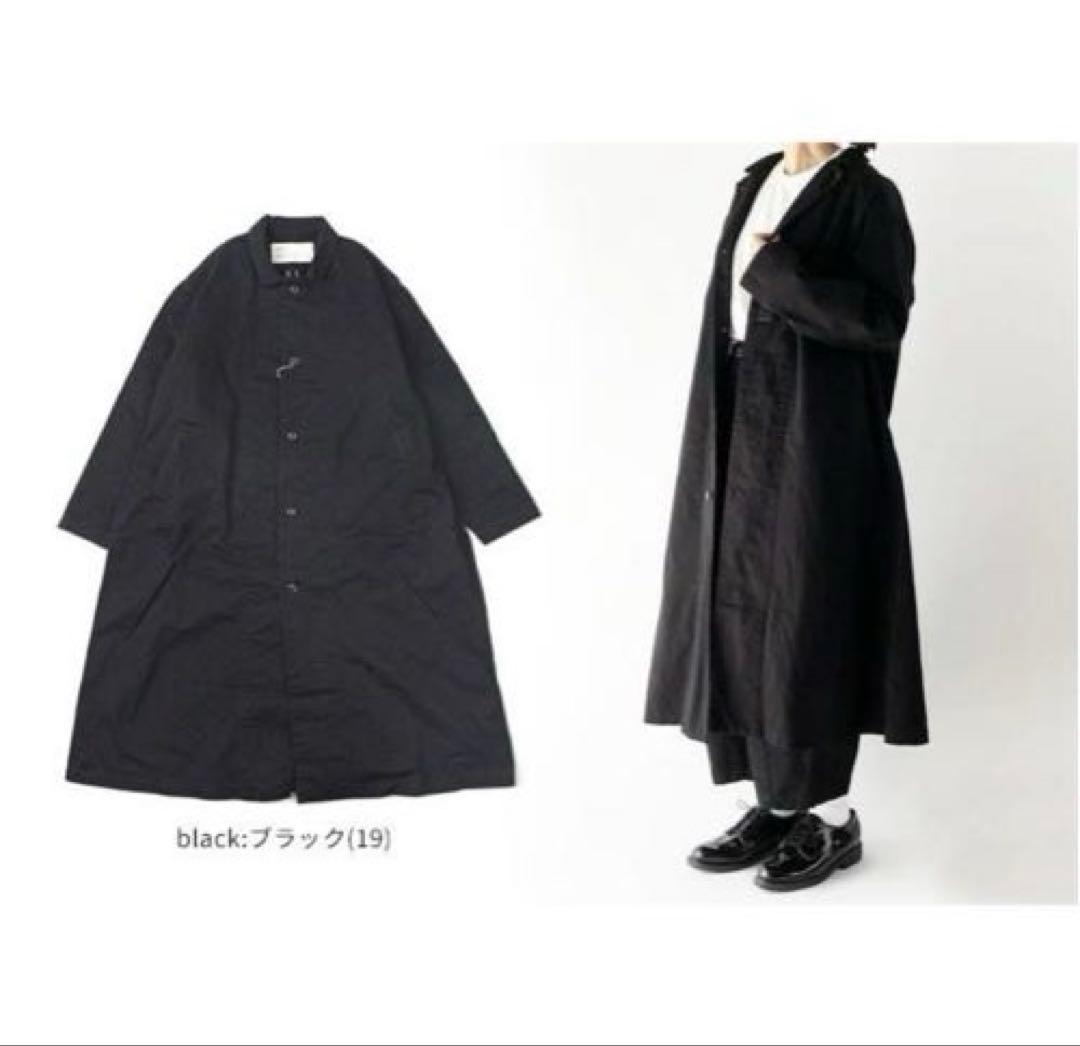 【試着のみ】HARVESTY コットンチノクロスオーバーコート サイズ１