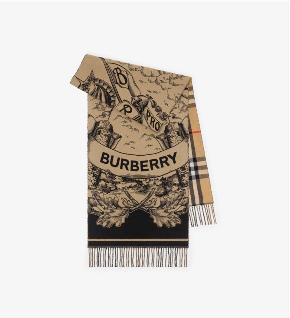 BURBERRYリバーシブル　カシミヤ スカーフ ストール 208cm幅46cm