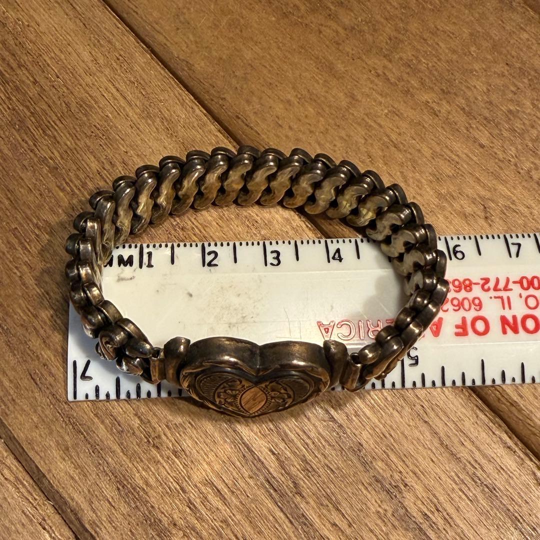 USAヴィンテージ　スイートハートブレスレット　ジュエリー　スウィート米軍銀