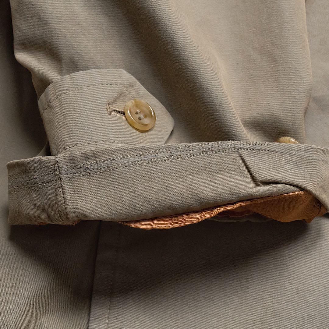 80s バーバリー タイロッケン 英国製 48 ヴィンテージ 一枚袖 微玉虫