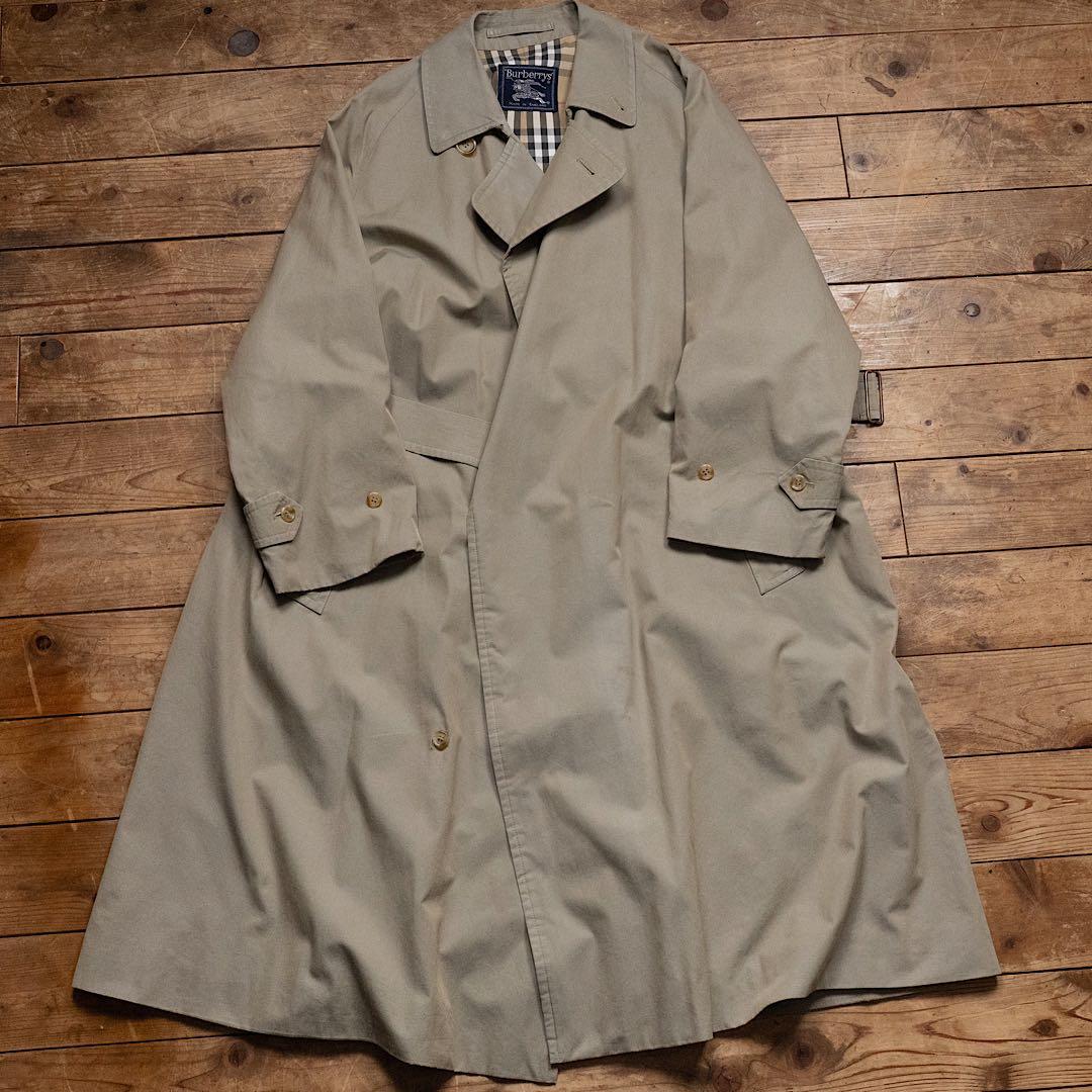 80s バーバリー タイロッケン 英国製 48 ヴィンテージ 一枚袖 微玉虫