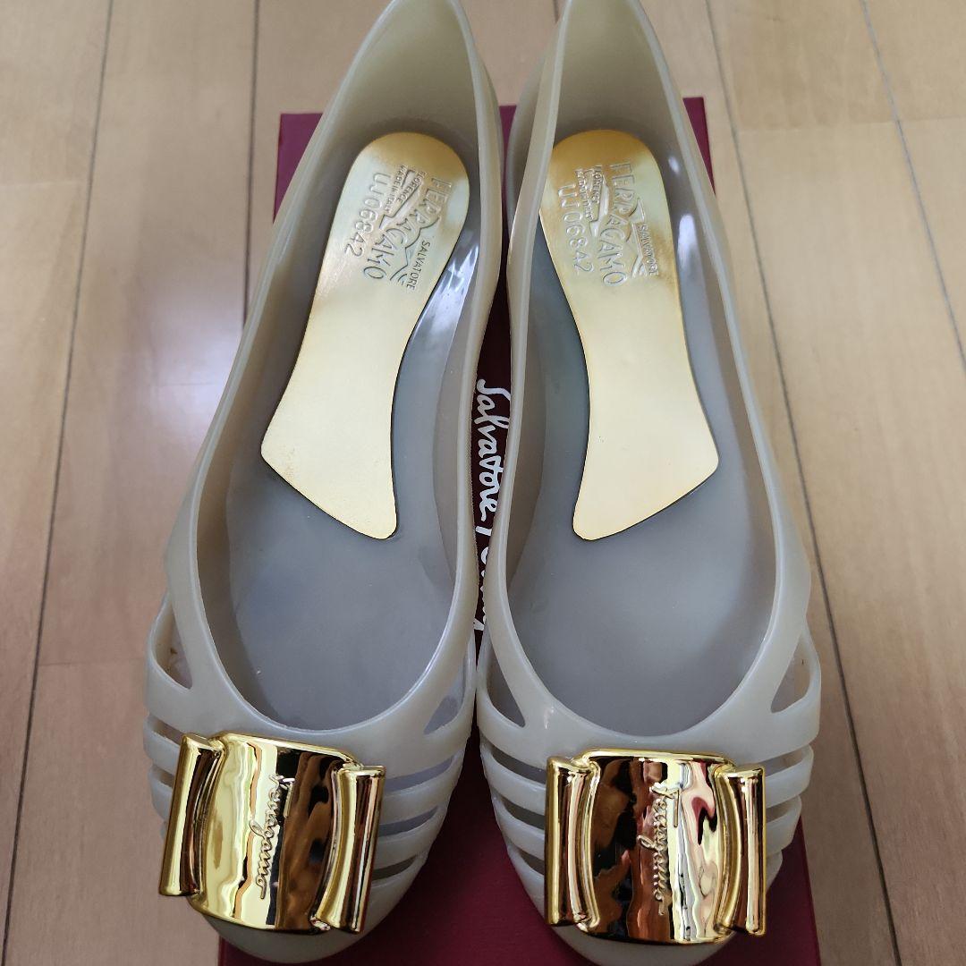 Salvatore Ferragamo⭐バミューダ8サイズラバーシューズ24.5
